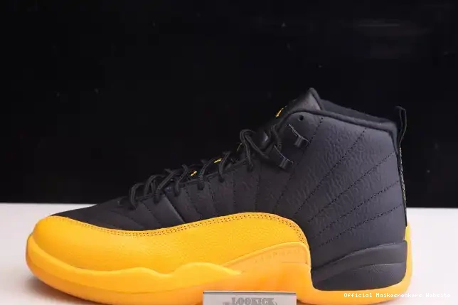 Official Maikesneakers Black Gold 130690-070 Jordan Retro 12 Air University 0521